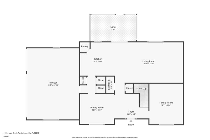 2,590/Mo, 11994 Iron Creek Rd Jacksonville, FL 32218 Floor Plan View