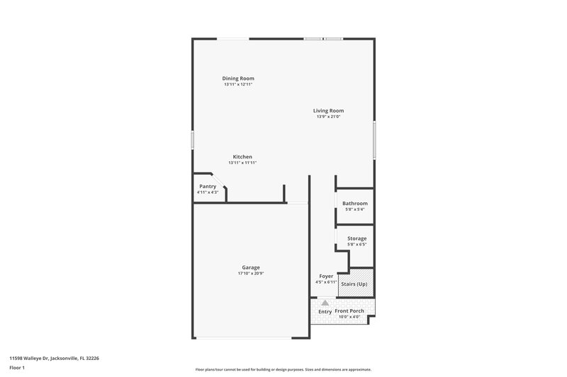 1,875/Mo, 11598 Walleye Dr Jacksonville, FL 32226 Floor Plan View
