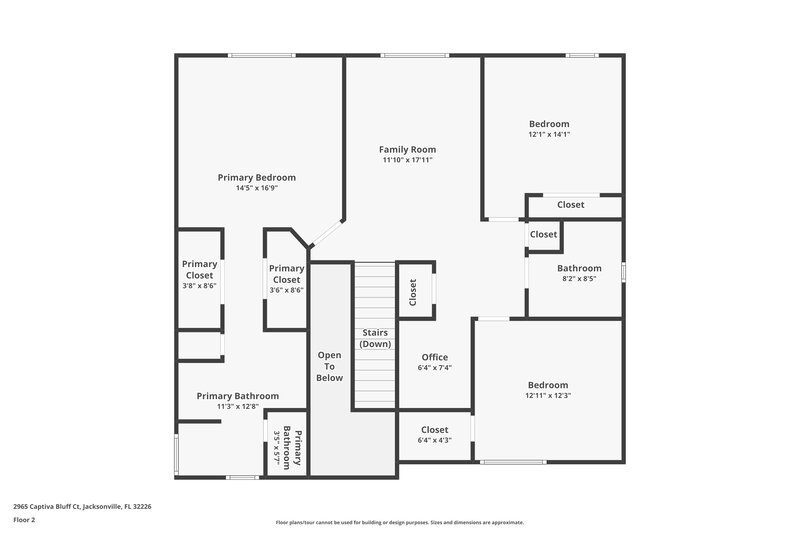 2,060/Mo, 2965 Captiva Bluff Ct Jacksonville, FL 32226 Floor Plan View 2