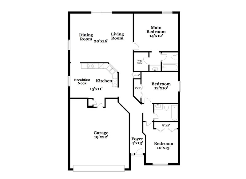 1,690/Mo, 3404 Volley Dr Jacksonville, FL 32277 Floor Plan View
