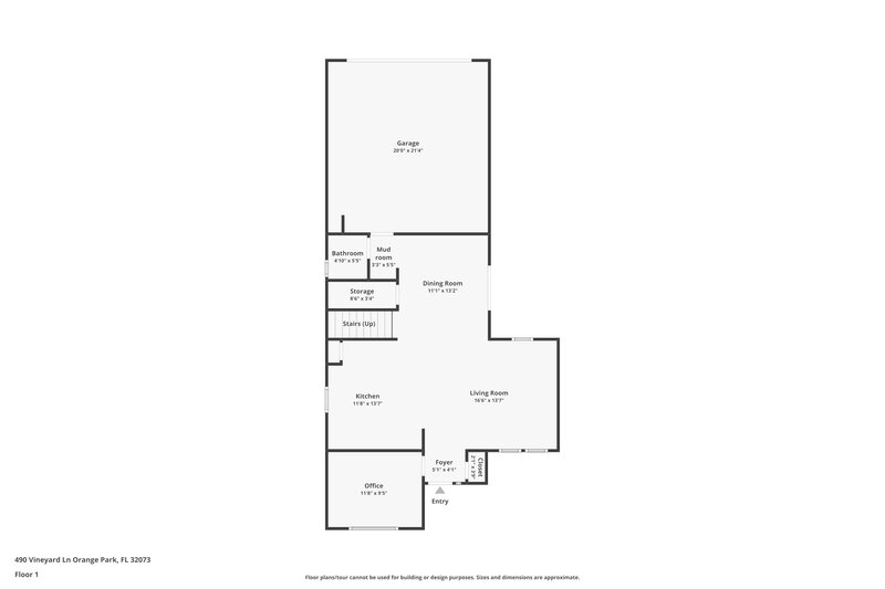1,990/Mo, 490 Vineyard Ln Orange Park, FL 32073 Floor Plan View
