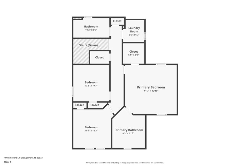 1,990/Mo, 490 Vineyard Ln Orange Park, FL 32073 Floor Plan View 2