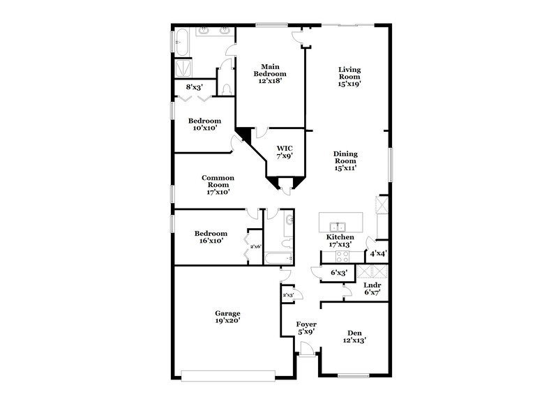 2,015/Mo, 15705 Stedman Lake Dr Jacksonville, FL 32218 Floorplan View