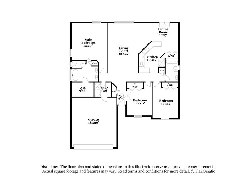 1,925/Mo, 10994 Union Pacific Dr S Jacksonville, FL 32246 Floor Plan View