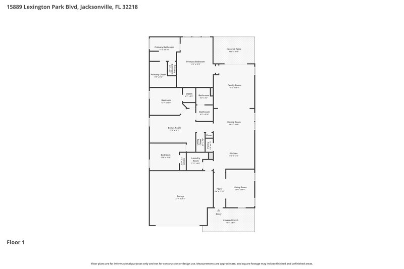 0/Mo, 15889 Lexington Park Blvd Jacksonville, FL 32218 Floor Plan View