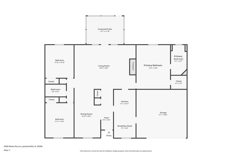 2,185/Mo, 5430 Otters Run Ln Jacksonville, FL 32258 Floorplan View