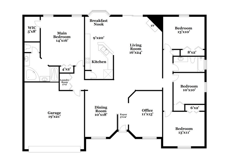 2,135/Mo, 883 Camp Francis Johnson Rd Orange Park, FL 32065 Floor Plan View