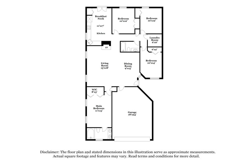 2,240/Mo, 248 Carriann Cove Trail W Jacksonville, FL 32225 Floor Plan View