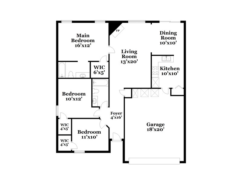 2,000/Mo, 9556 Glenn Abbey Way Jacksonville, FL 32256 Floor Plan View