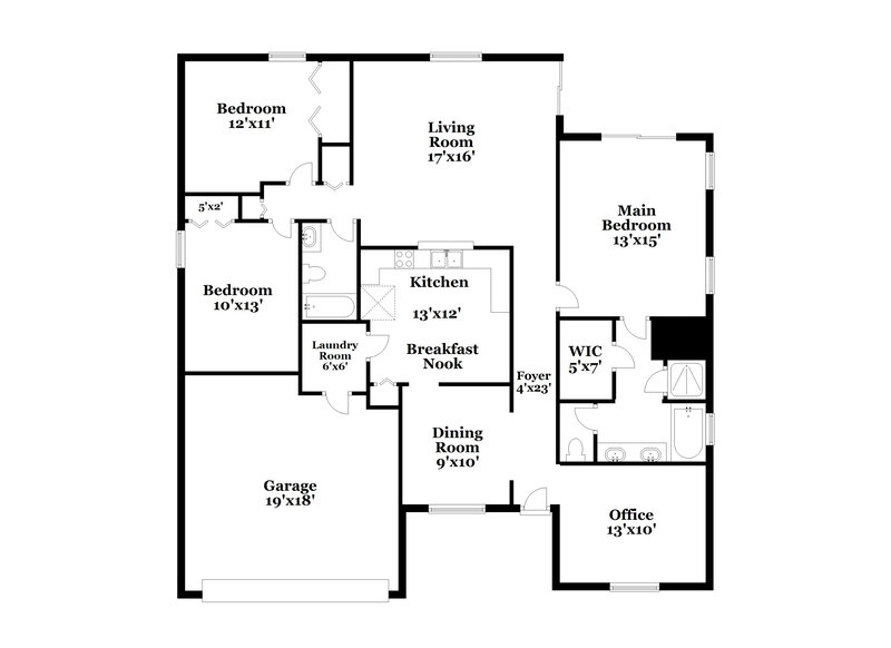 1,970/Mo, 3074 Zeyno Dr Middleburg, FL 32068 Floor Plan View