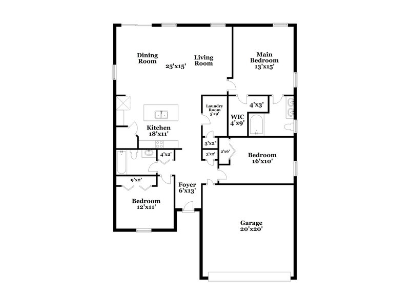 1,770/Mo, 2073 Pebble Point Dr Green Cove Springs, FL 32043 Floor Plan View