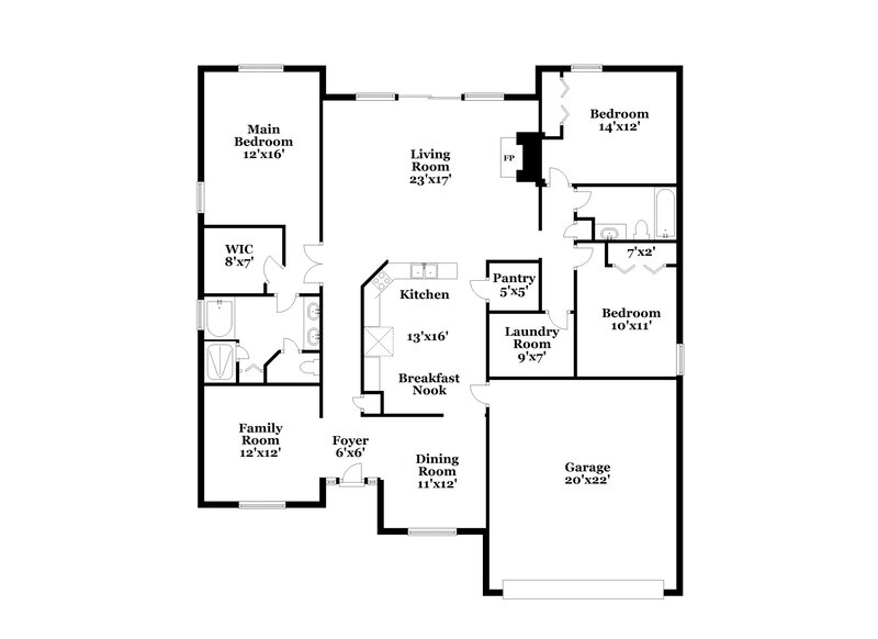 2,115/Mo, 3143 Fox Squirrel Dr Orange Park, FL 32073 Floor Plan View