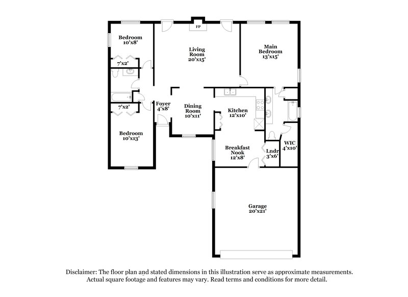 1,830/Mo, 7105 Fort Caroline Hills Dr Jacksonville, FL 32277 Floor Plan View