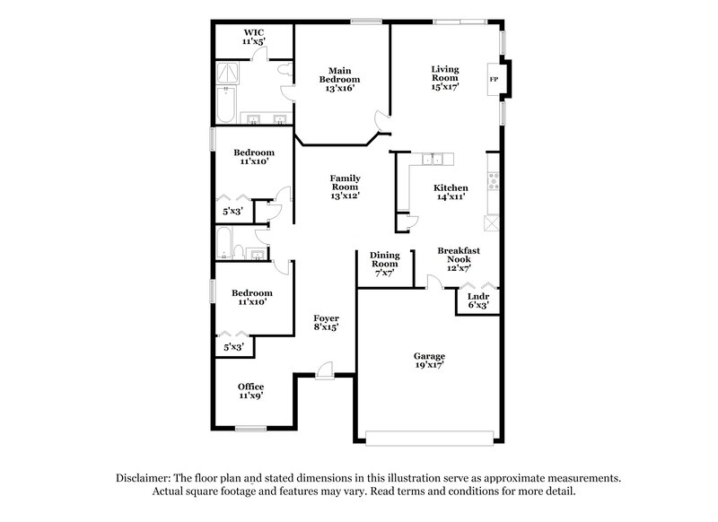 2,205/Mo, 5418 Cumberland Forest Ln Jacksonville, FL 32257 Floor Plan View