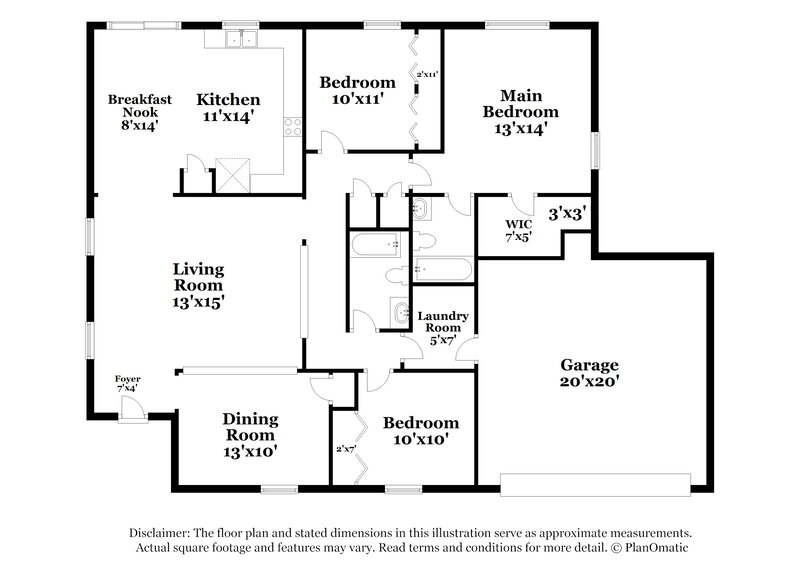 1,760/Mo, 7119 Newman Lake Ct Jacksonville, FL 32222 Floor Plan View