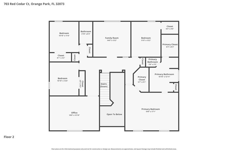 3,010/Mo, 703 Red Cedar Ct Orange Park, FL 32073 Floor Plan View 2