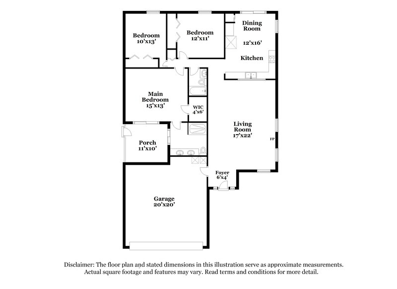 1,995/Mo, 5488 Fort Caroline Rd Jacksonville, FL 32277 Floor Plan View