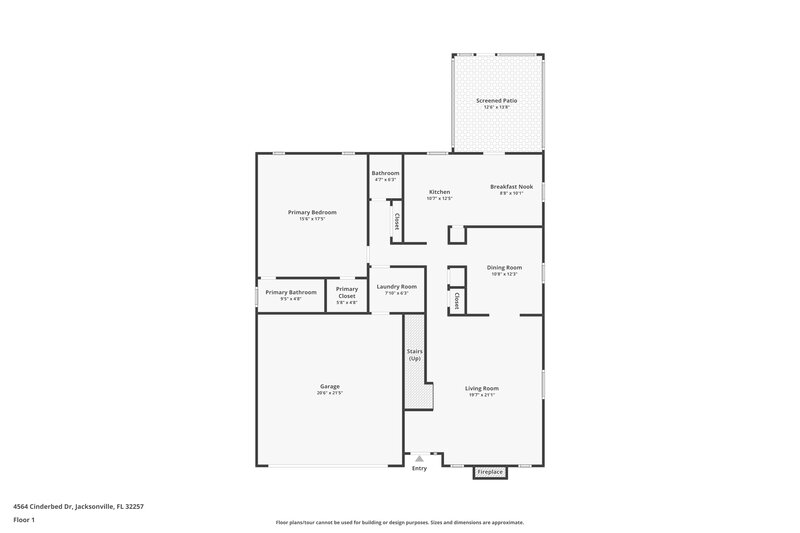 2,195/Mo, 4564 Cinderbed Dr Jacksonville, FL 32257 Floor Plan View