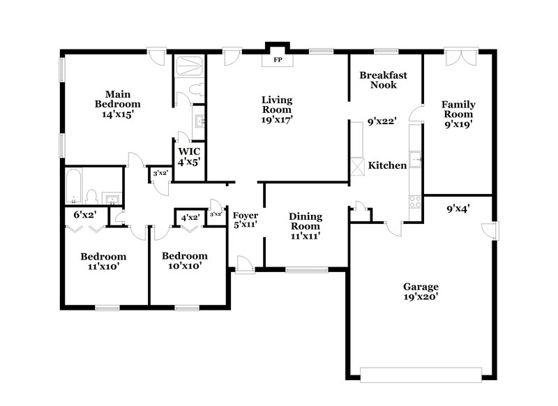 2,040/Mo, 818 Elmwood St Orange Park, FL 32065 Floor Plan View