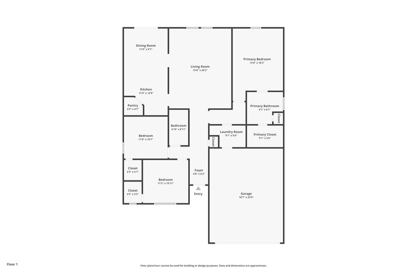 1,710/Mo, 3379 Highland Mill Ln Orange Park, FL 32065 Floor Plan View
