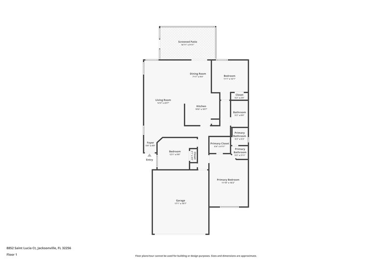 1,975/Mo, 8852 St Lucia Ct Jacksonville, FL 32256 Floor Plan View