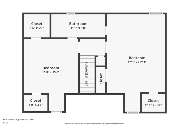 2,245/Mo, 10576 Inverness Dr Jacksonville, FL 32257 Floor Plan View 2