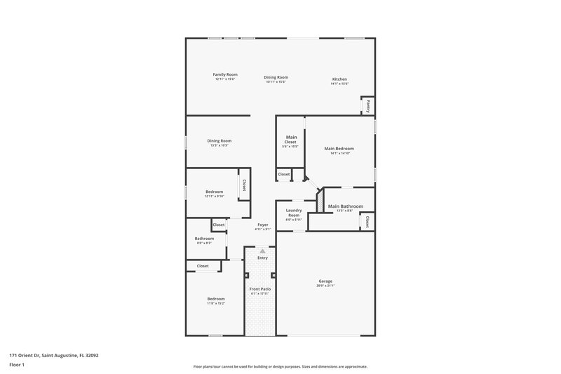 2,055/Mo, 171 Orient Dr St Augustine, FL 32092 Floor Plan View