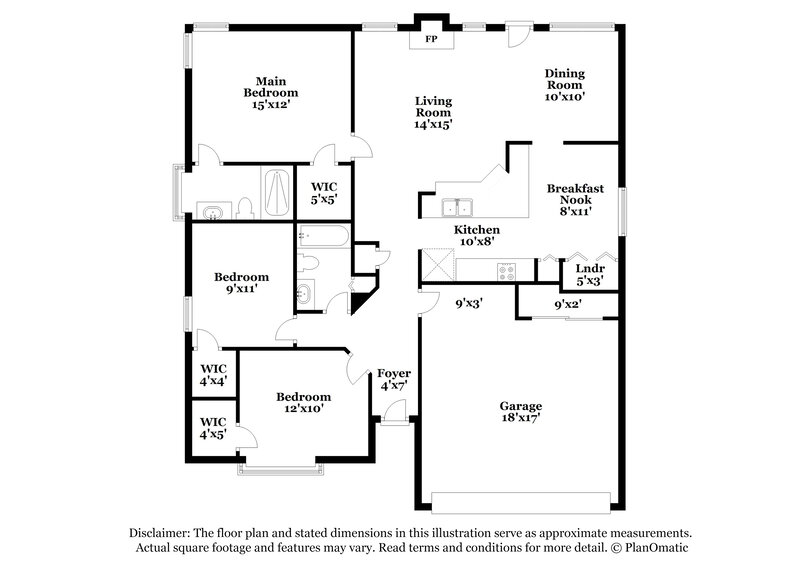 1,825/Mo, 7843 Collins Ridge Blvd E Jacksonville, FL 32244 Floor Plan View