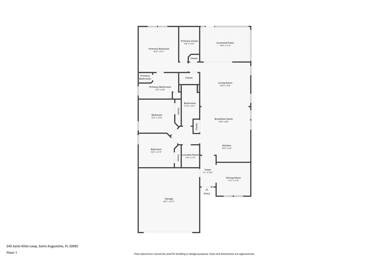 2,345/Mo, 245 St Kitts Loop Saint Augustine, FL 32092 Floor Plan View