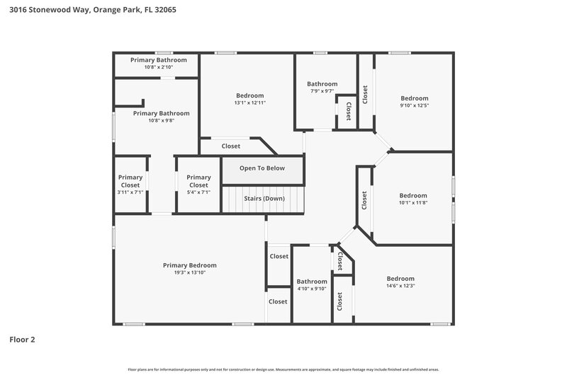 0/Mo, 3016 Stonewood Way Orange Park, FL 32065 Floor Plan View 2