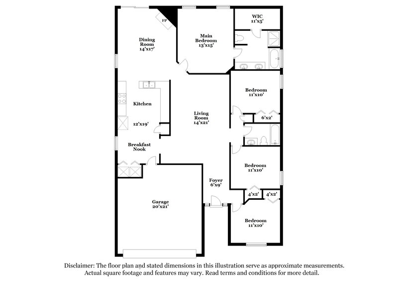 2,015/Mo, 7547 Ginger Tea Trail W Jacksonville, FL 32244 Floor Plan View