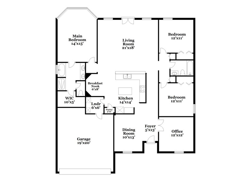 2,030/Mo, 15865 Twin Creek Dr Jacksonville, FL 32218 Floor Plan View