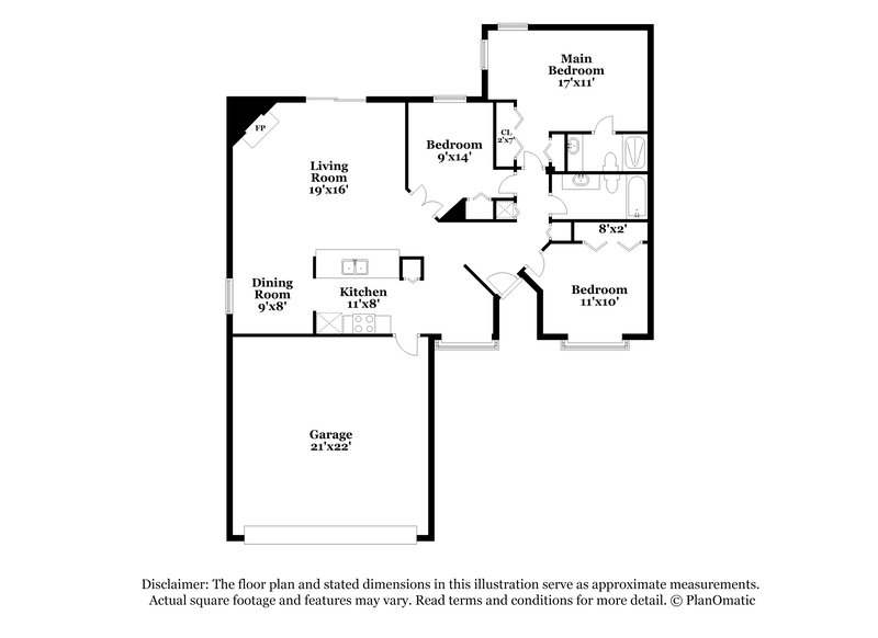 1,985/Mo, 4618 Wassail Dr Jacksonville, FL 32257 Floor Plan View