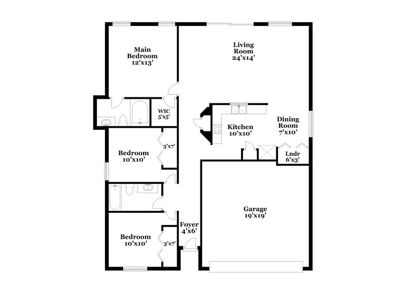 1,825/Mo, 1669 Spring Branch Dr W Jacksonville, FL 32221 Floor Plan View