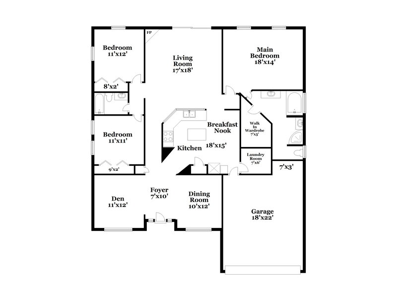 2,070/Mo, 3010 Whispering Willow Way Orange Park, FL 32065 Floor Plan View