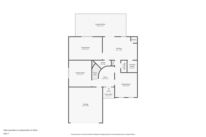1,995/Mo, 7263 Lancashire Ct Jacksonville, FL 32219 Floor Plan View