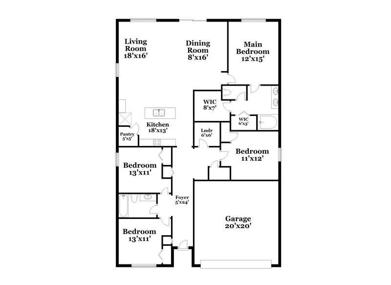 1,880/Mo, 2470 Cold Stream Ln Green Cove Springs, FL 32043 Floor Plan View