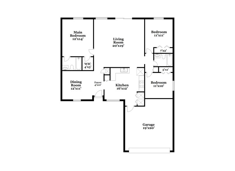 1,880/Mo, 10352 Wood Dove Way Jacksonville, FL 32221 Floor Plan View