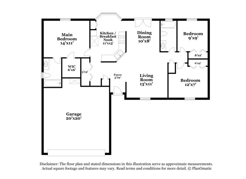 1,730/Mo, 8294 Sailmaker Ln Jacksonville, FL 32210 Floor Plan View