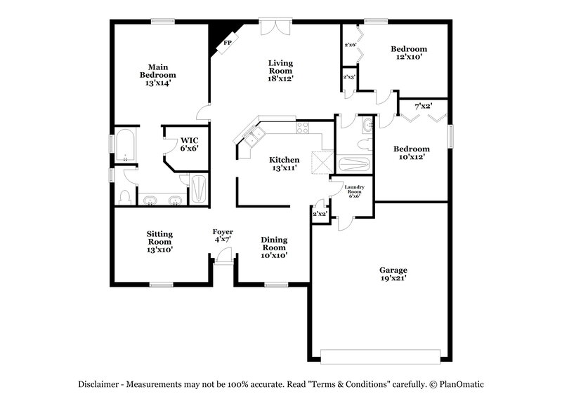 1,840/Mo, 3045 Hickory Glen Dr Orange Park, FL 32065 Floor Plan View