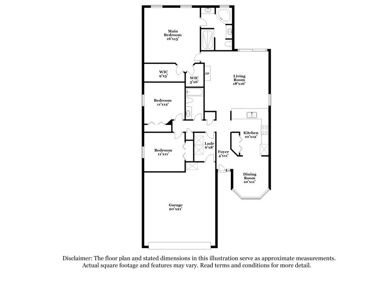 2,060/Mo, 3949 Leatherwood Dr Orange Park, FL 32065 Floor Plan View