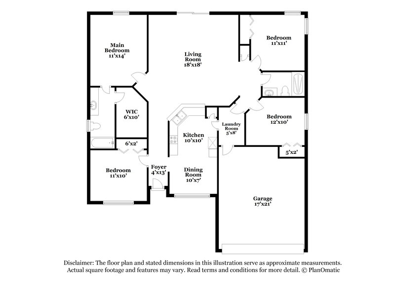 1,800/Mo, 1239 Summer Springs Drive Middleburg, FL 32068 Floor Plan View