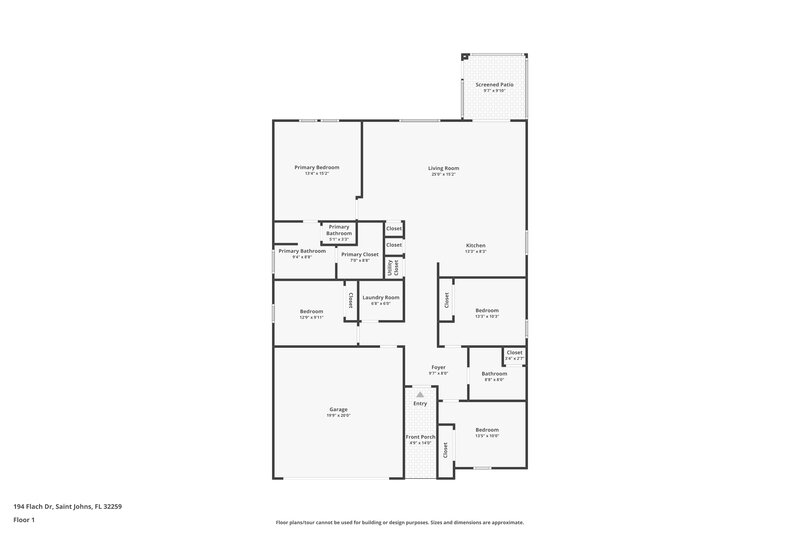2,340/Mo, 194 Flach Dr Saint Johns, FL 32259 Floor Plan View