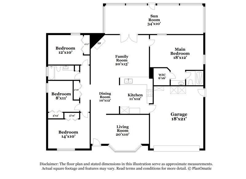 1,730/Mo, 9597 Villiers Dr N Jacksonville, FL 32221 Floor Plan View