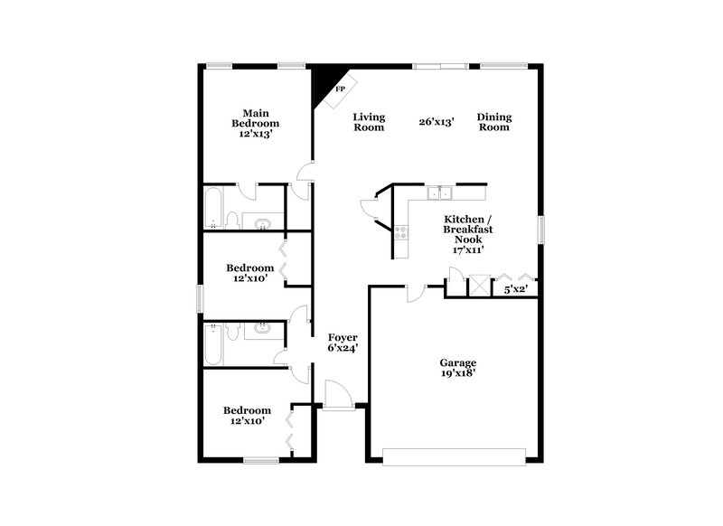 1,855/Mo, 7591 Cinnamon Tea Ct Jacksonville, FL 32244 Floor Plan View