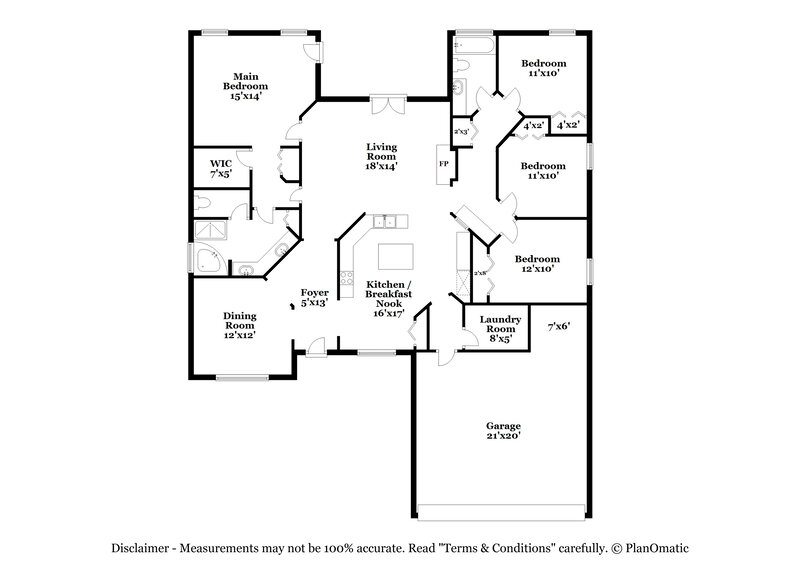 3,150/Mo, 3146 Wandering Oaks Dr Orange Park, FL 32065 Floor Plan View