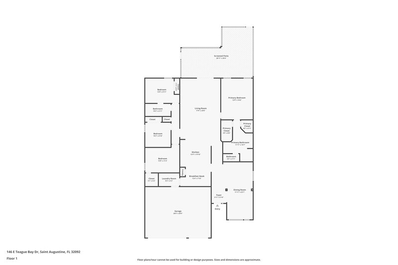2,685/Mo, 146 E Teague Bay Dr Saint Augustine, FL 32092 Floor Plan View