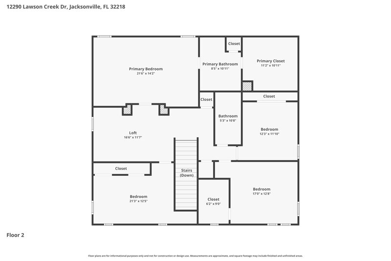 2,665/Mo, 12290 Lawson Creek Dr Jacksonville, FL 32218 Floor Plan View 2