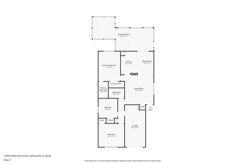 2,520/Mo, 11494 Kimberly Forest Dr Jacksonville, FL 32246 Floor Plan View