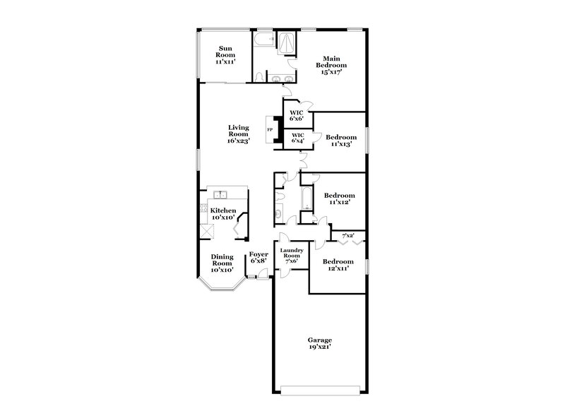 2,910/Mo, 1306 Ardmore St St Augustine, FL 32092 Floorplan View
